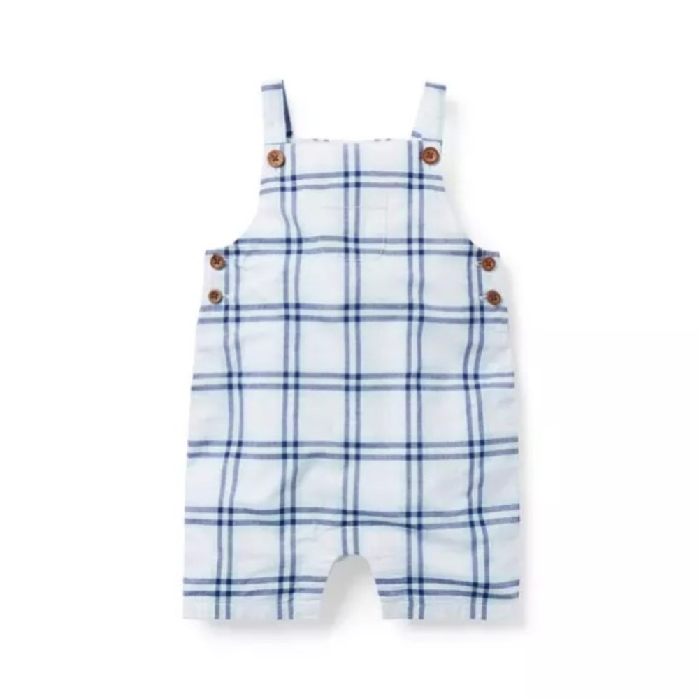 New Baby Madras Plaid Overall